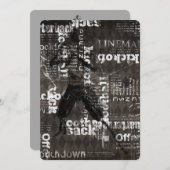 バーのバルミツワーの招待状のフットボールのテーマ 招待状 (正面/裏面)