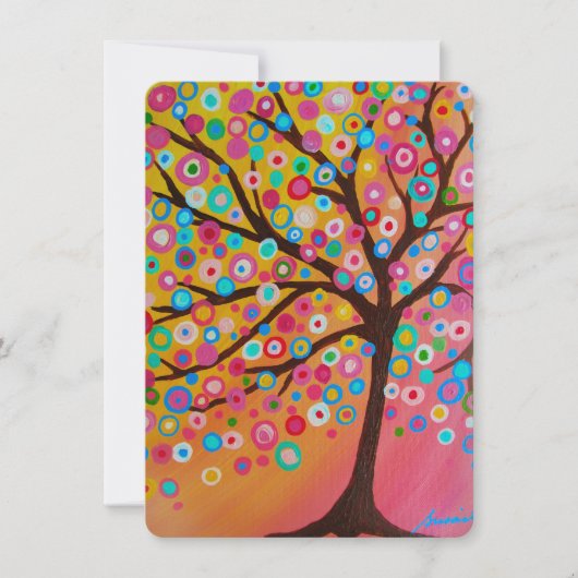 バーのバルミツワーの招待状生命の樹 招待状 (正面)