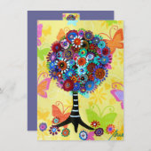 バーのバルミツワーの招待状生命の樹 招待状 (正面/裏面)