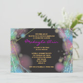 バーのバルミツワーの暗い招待状のレーザーの白熱 招待状 (スタンド正面)