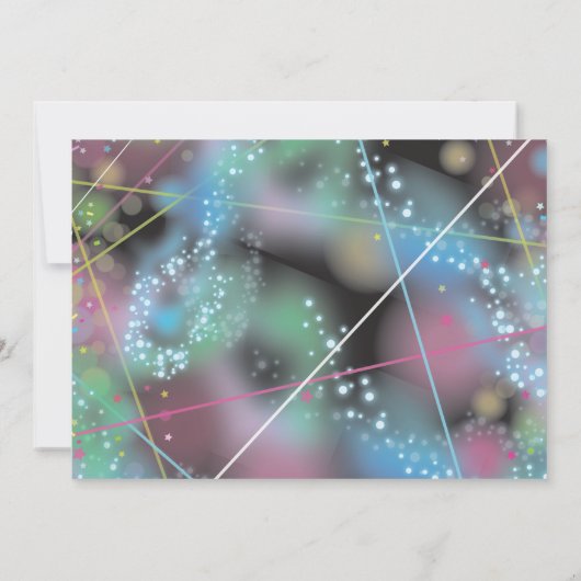 バーのバルミツワーの暗い招待状のレーザーの白熱 招待状 (裏面)