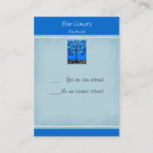 バーのバルミツワーRSVPカード エンクロージャーカード (裏面)