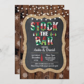 バーのパーティーのカップルのシャワーのクリスマスのクリスマスに貯蔵して下さい 招待状 (正面/裏面)