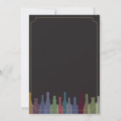 バーのパーティーの婚約のボトルの招待に貯蔵して下さい 招待状 (裏面)