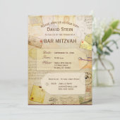 バーのミッツヴァ招待状　旅をテーマに 招待状 (スタンド正面)