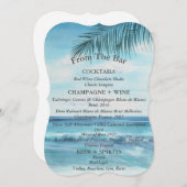 バーのメニュー結婚カードからミニマルバー メニュー (正面/裏面)