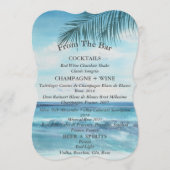 バーのメニュー結婚カードからミニマルバー メニュー (正面)