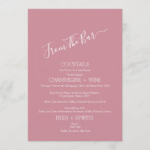 バーのメニュー結婚カードからミニマルバー