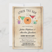 バーの不気味なパーティーの婚約の招待状に貯蔵して下さい 招待状 (正面)