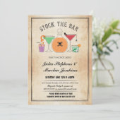 バーの不気味なパーティーの婚約の招待状に貯蔵して下さい 招待状 (スタンド正面)