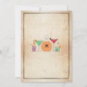 バーの不気味なパーティーの婚約の招待状に貯蔵して下さい 招待状 (裏面)