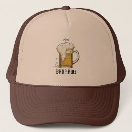 バーの仕事 ビンテージ ビール ロゴ ショップ キャップ