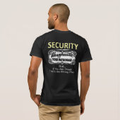 バーの保証 Tシャツ (裏面フル)