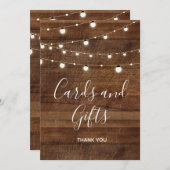 バーの印を結婚するカードおよびギフト サンキューカード (正面/裏面)