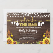 バーの招待状を保管するサンフラワー婚約 招待状 (正面)