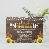 バーの招待状を保管するサンフラワー婚約 招待状 (スタンド正面)