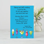 バーの棚を満たすパーティーの招待状 招待状 (スタンド正面)