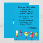 バーの棚を満たすパーティーの招待状 招待状 (正面/裏面)