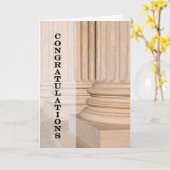 バーの法律テスト検査の合格のお祝い カード (黄色い花)