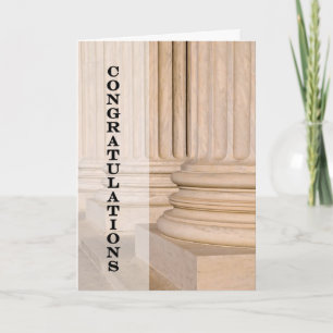 バーの法律テスト検査の合格のお祝い カード