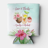 バーの熱帯夏のカップルをストックしなさい 缶クーラー (正面)