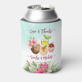 バーの熱帯夏のカップルをストックしなさい 缶クーラー (缶裏面)