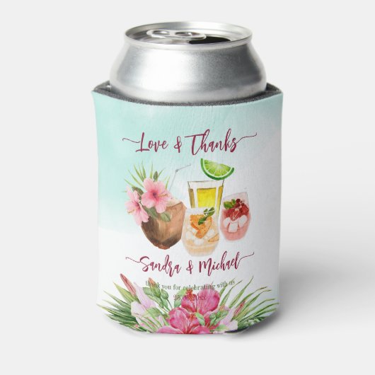 バーの熱帯夏のカップルをストックしなさい 缶クーラー (缶裏面)