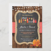 バーの秋のカボチャ婚約の招待状に貯蔵して下さい 招待状 (正面)