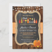 バーの秋のパーティーの婚約の招待状に貯蔵して下さい 招待状 (正面)