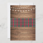 バーの素朴カップルのシャワークリスマスを備える 招待状 (裏面)