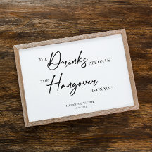 バーの結婚署名ポスターを開く