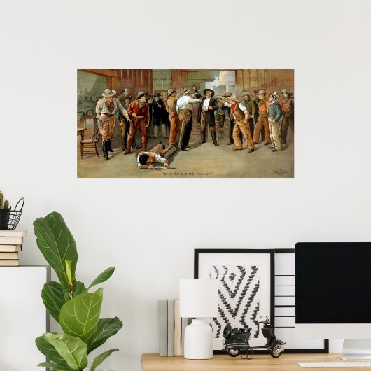 バーの銃撃戦の場面から劇場用ポスター ポスター (ホームオフィス)