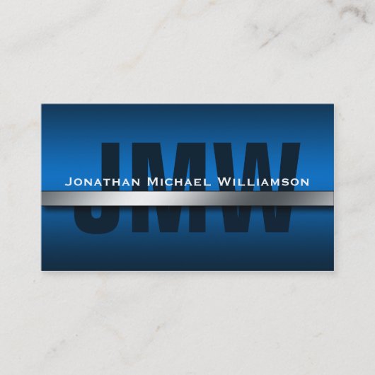 バーの青い名刺の上 名刺 (正面)