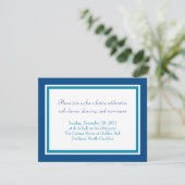 バーの(ユダヤ教の)バル・ミツバーの招待状の|編まれた星の披露宴カード 招待状 (スタンド正面)