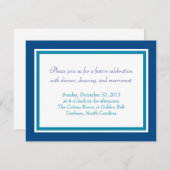 バーの(ユダヤ教の)バル・ミツバーの招待状の|編まれた星の披露宴カード 招待状 (正面/裏面)