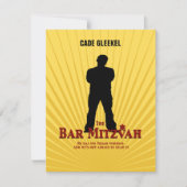 バーの（ユダヤ教の）バル・ミツバーの映画俳優の応答カードか人間に育てられた 出欠カード (正面)
