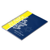 バーの(ユダヤ教の)バル・ミツバーの来客名簿黄色い海軍生命の樹 ノートブック (左側)