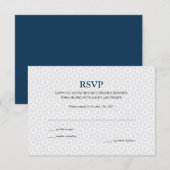 バーの（ユダヤ教の）バル・ミツバー敏感でパターン（の模様が）あるなRSVPカード 出欠カード (正面/裏面)