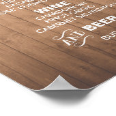 バーのMENUサイン結婚とパーティー披露宴 ポスター (角)