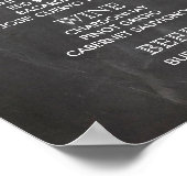 バーのMENUサイン結婚とパーティー披露宴 ポスター (角)