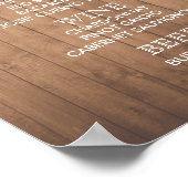 バーのMENUサイン結婚とパーティー披露宴 ポスター (角)