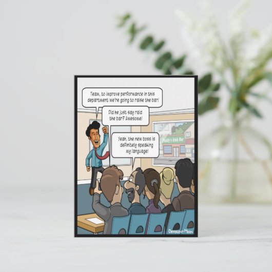 バーはがきおもしろいを上げる ポストカード (スタンド正面)