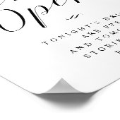 バーはオープン無料ドリンク結婚式レセプションサイン ポスター (角)