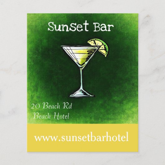 バーまたはナイトクラブビーチバーパブ チラシ (正面)