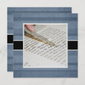 バーまたはバルミツワーのお知らせ/招待状 招待状 (正面/裏面)