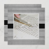 バーまたはバルミツワーのお知らせ/招待状 招待状 (正面/裏面)