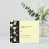 バーまたはバルミツワーの応答カードスポットライトのダビデの星 出欠カード (スタンド正面)