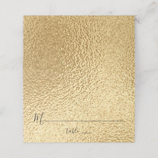 バーまたはバルミツワーエレガント金ゴールドとブラック プレイスカード (外部開封)