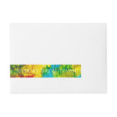 バーまたはバルミツワーカラーラップのまわりに住所 シール ラップアラウンド宛名ラベル (正面)