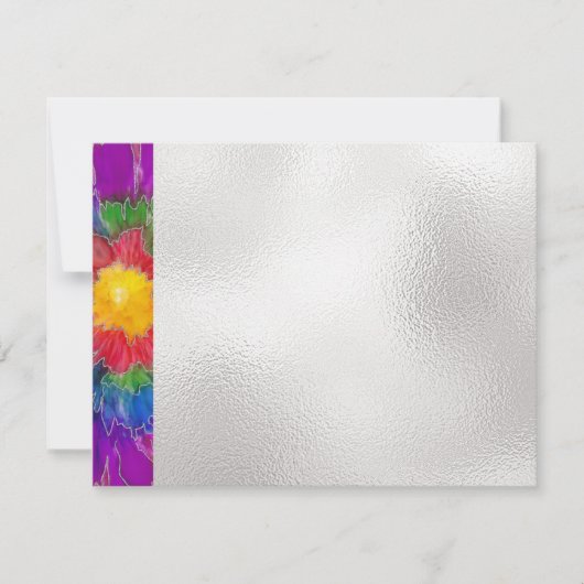 バーまたはバルミツワーサンキューエレガントイン花模様 サンキューカード (正面)